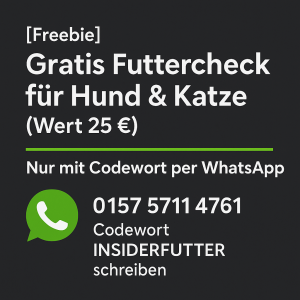 Gutschein – Futtercheck Hund & Katze – Wert 25 € zu verschenken
